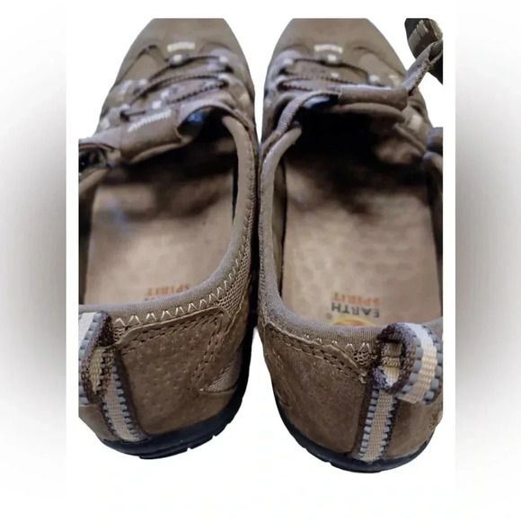 Earth Spirit Brown Tan Closed Toe Velcro Slip On Sandals Size  8 - Picture 4 of 11